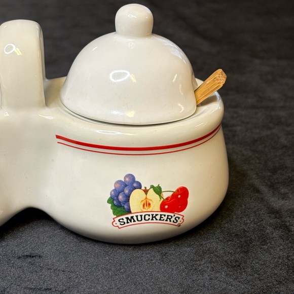 Vintage Smucker's Ceramic Condiment Set - Picture 3 of 9